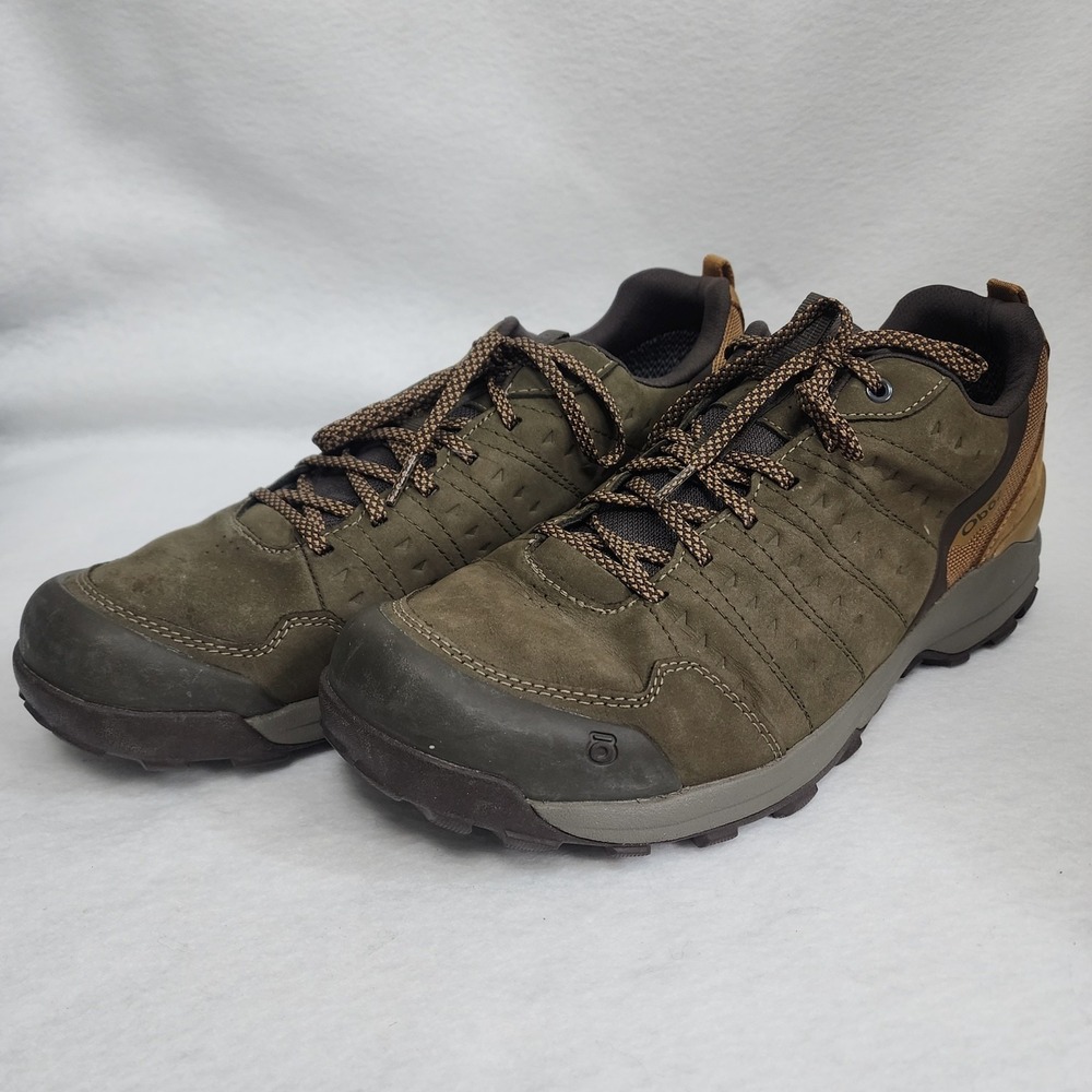 Oboz Sypes Low Mens US 13 Hiking Shoes Wood B-Dry Waterproof Lace Up Sneaker